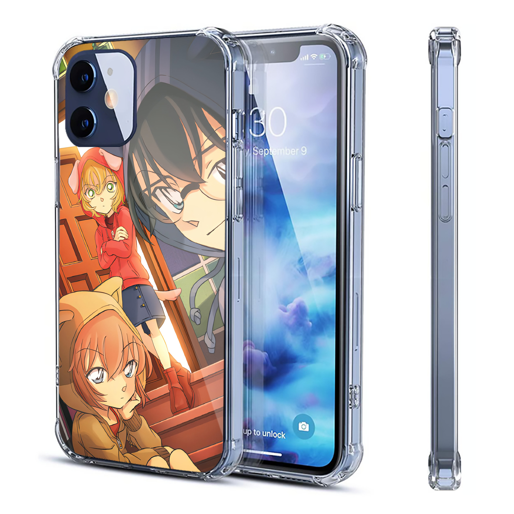 （画像用） 名探偵コナン Detective Conan 【iPhone 12シリーズ対応】透明スマホケース（クリアソフトケース）